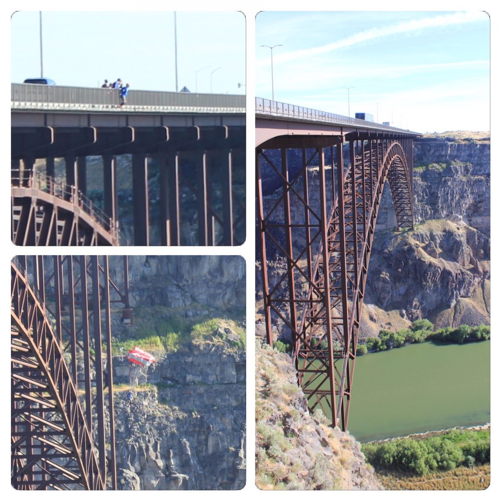 BASE Jumpers on the Perinne Bridge